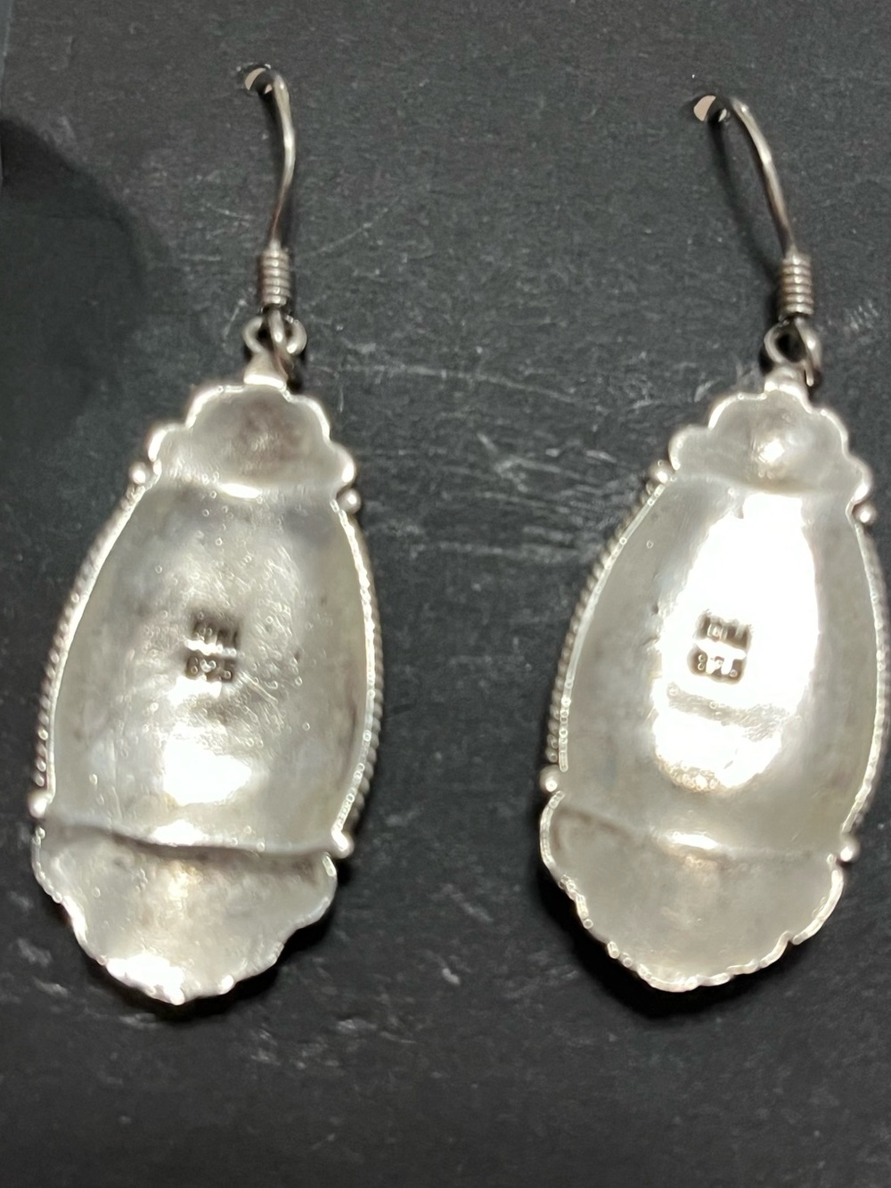 Vintage BOMA 925 Sterling Silver Scroll Drop Earrings - Picture 7 of 12